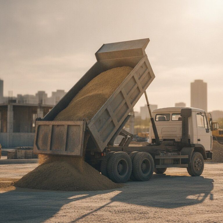 Economii Substanțiale la Materiale de Construcții: De Ce Nisipul și Pietrișul Vrac cu Basculanta Sunt de 3 Ori Mai Ieftine